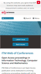 Mobile Screenshot of itm-conferences.org